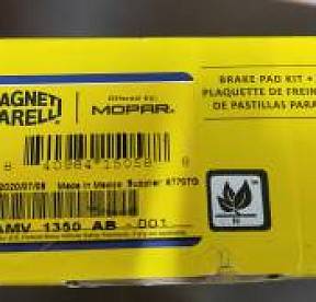 Колодки тормозные передние Ram 1500